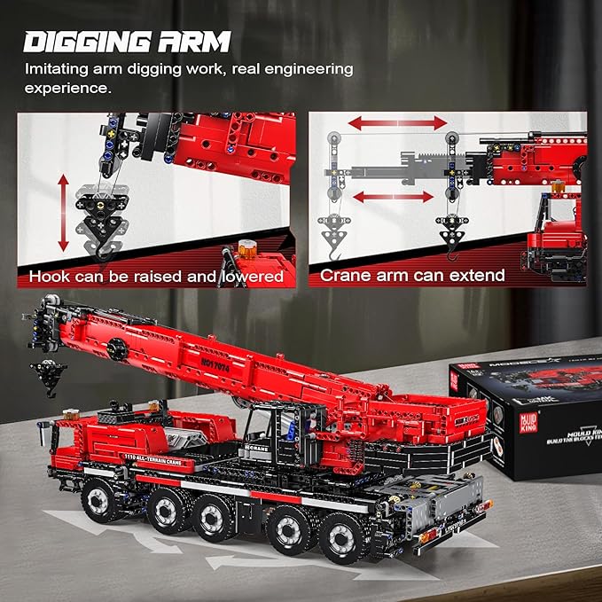 King 17074 Mobile Construction Crane Toy Set