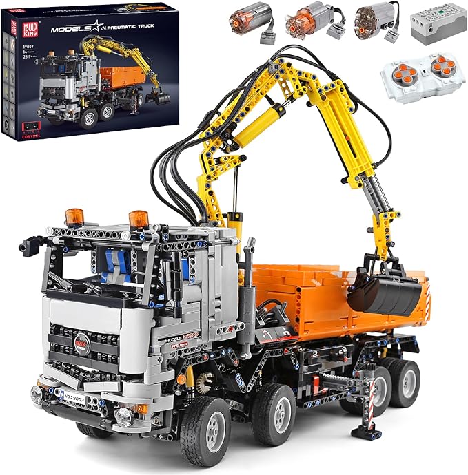 19007 Pneumatic Truck Crane Building Set