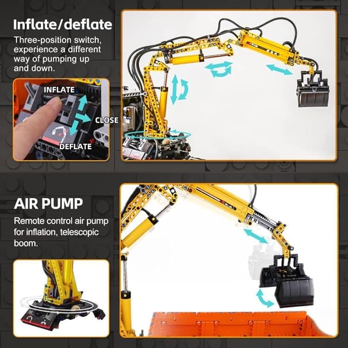 19007 Pneumatic Truck Crane Building Set