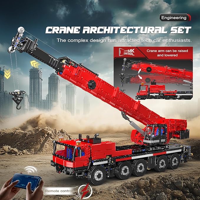 King 17074 Mobile Construction Crane Toy Set