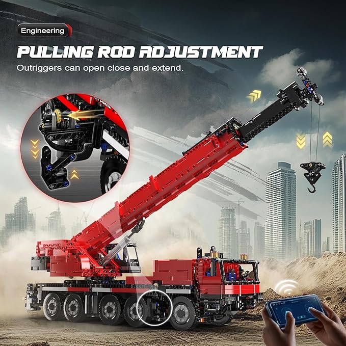 King 17074 Mobile Construction Crane Toy Set