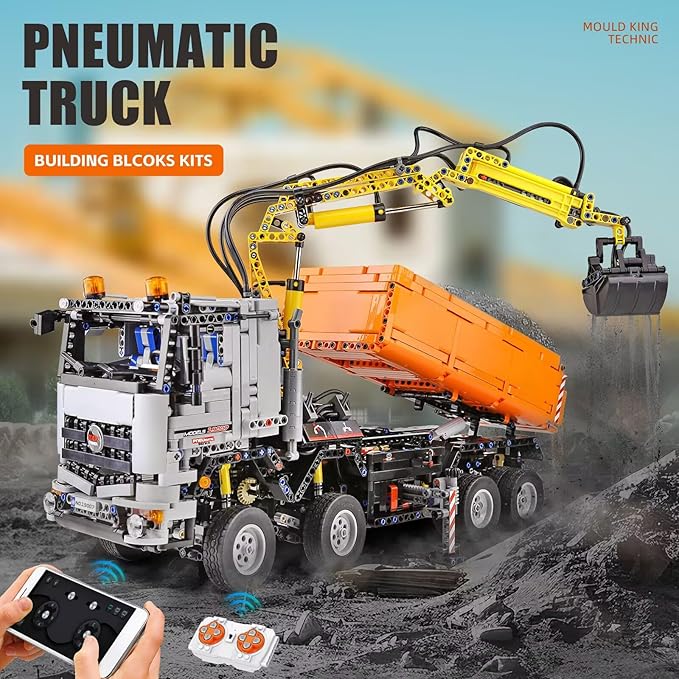 19007 Pneumatic Truck Crane Building Set