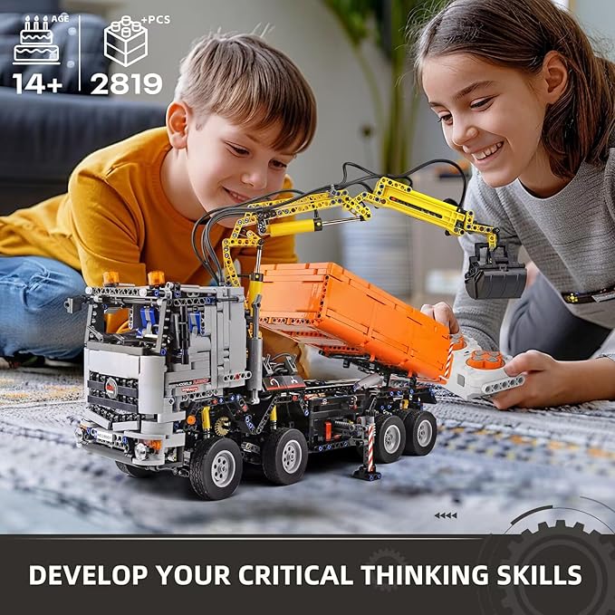 19007 Pneumatic Truck Crane Building Set