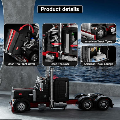 10037 Flatbed Semi Truck Building Set